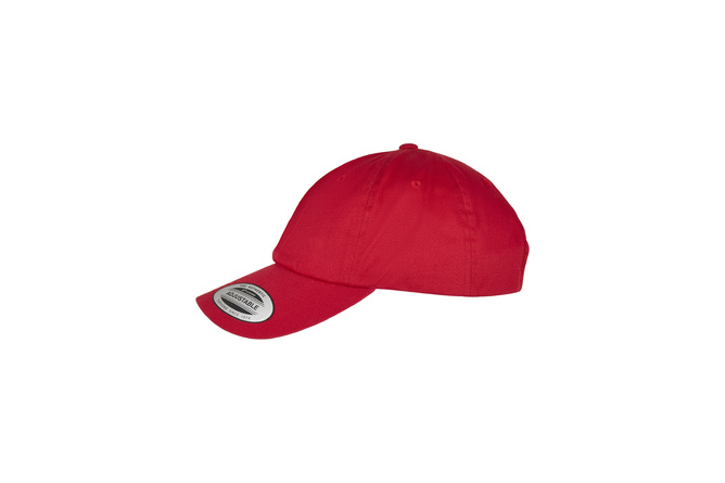 Baseball Cap Low Profile Organic Cotton Flexfit red