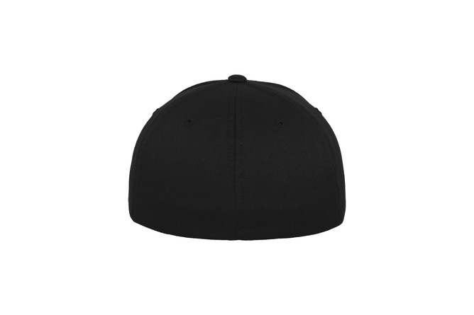 Baseball Cap Wooly Combed Flexfit schwarz/schwarz