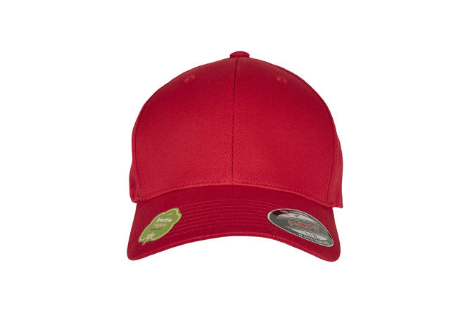 Baseball Cap Organic Cotton Flexfit red | MAXISCOOT