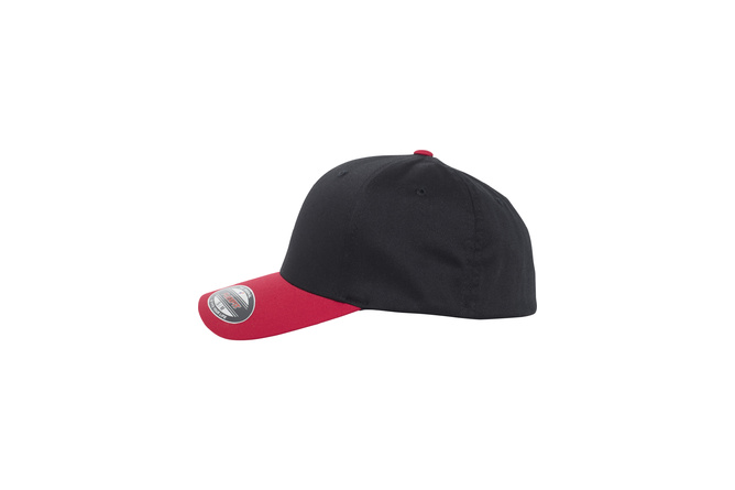 Cappellino Wooly Combed Flexfit 2-Tone nero/rosso