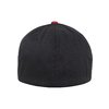 Baseball Cap Wooly Combed Flexfit 2-Tone schwarz/rot