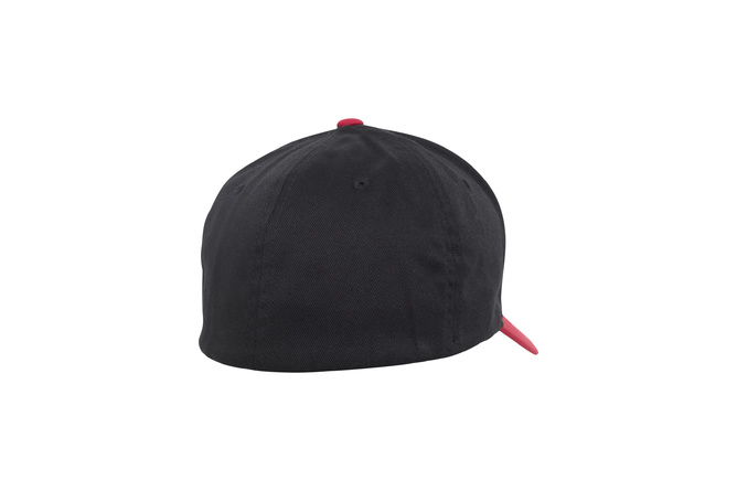 Baseball Cap Wooly Combed Flexfit 2-Tone black/red
