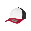 Baseball Cap 3-Tone Flexfit red/white/black