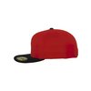 Gorra Snapback Premium Fitted 210 Flexfit 2 Tonos Rojo / Negro