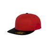 Snapback Cap Premium Fitted 210 Flexfit 2-Tone rot/schwarz