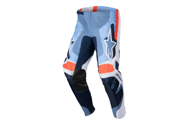 Pantaloni MX Alpinestars Fluid Agent blu marino/aranciato