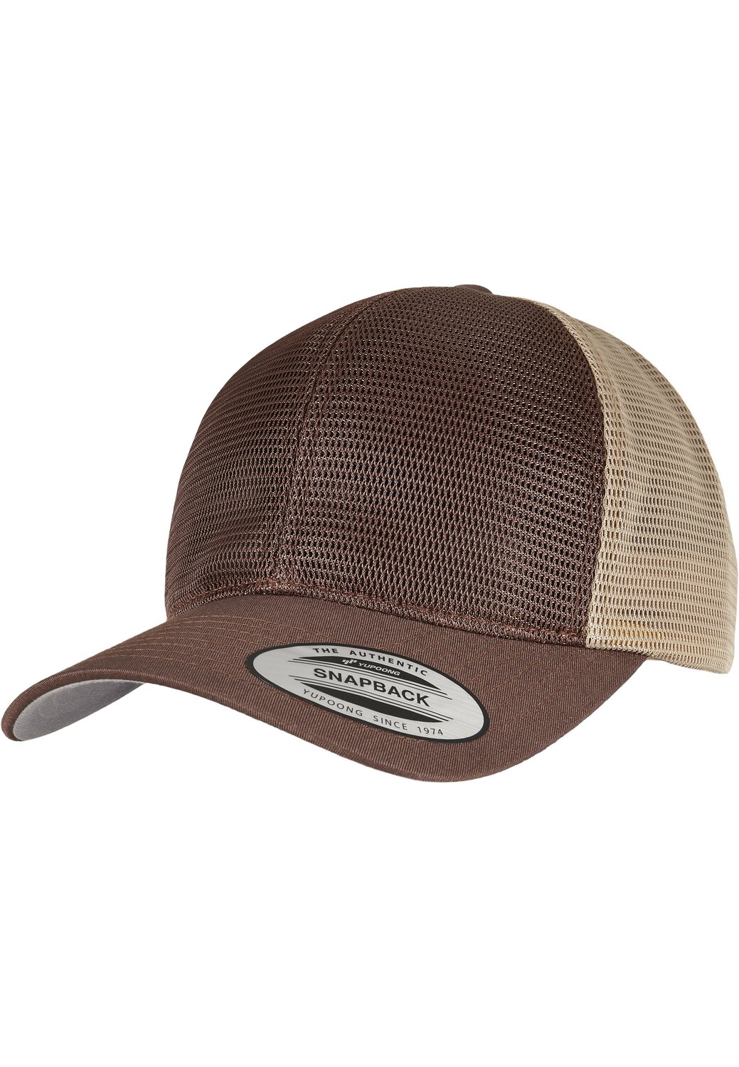 Baseball Cap MAXISCOOT Omnimesh | brown/khaki 2-Tone 360° Flexfit