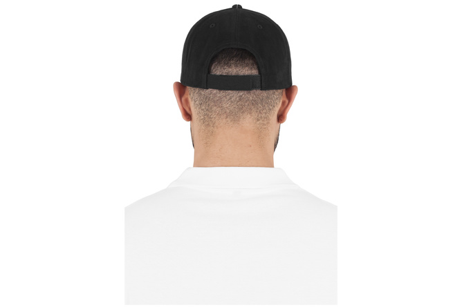 Snapback Cap Brushed Cotton Twill Mid-Profile Flexfit schwarz