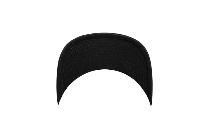 Snapback Cap Brushed Cotton Twill Mid-Profile Flexfit black