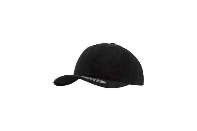 Snapback Cap Brushed Cotton Twill Mid-Profile Flexfit black
