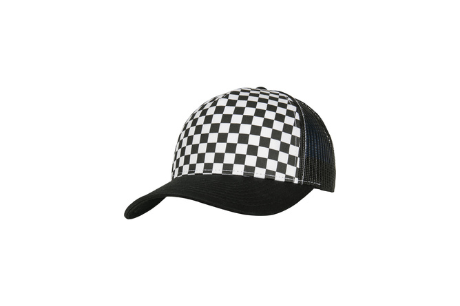 MAXISCOOT black/white Trucker | Checkerboard Cap Flexfit