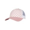Cappellino trucker Checkerboard Flexfit rosa chiaro/bianco