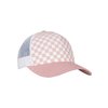 Cappellino trucker Checkerboard Flexfit rosa chiaro/bianco