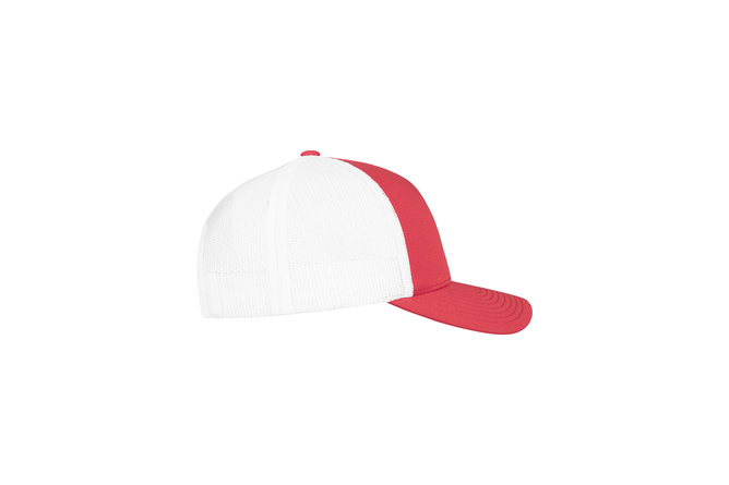 Cappellino trucker 5-Panel Retro 2-Tone Flexfit rosso/bianco