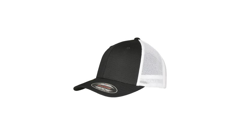Trucker Cap Recycled Mesh Flexfit black/white | MAXISCOOT