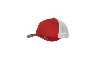 Trucker Cap Mesh 2-Tone Flexfit rot/weiß