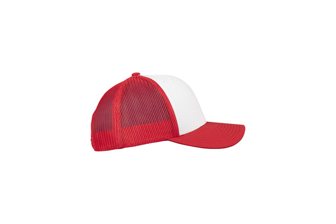 Trucker Cap Retro White Front Flexfit red/white/red