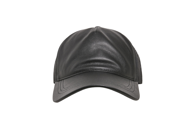 Trucker Cap Leather Flexfit black/black