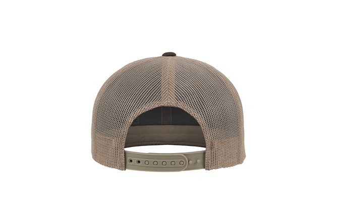 Cappellino trucker Retro Flexfit 2-Tone bruno/khaki