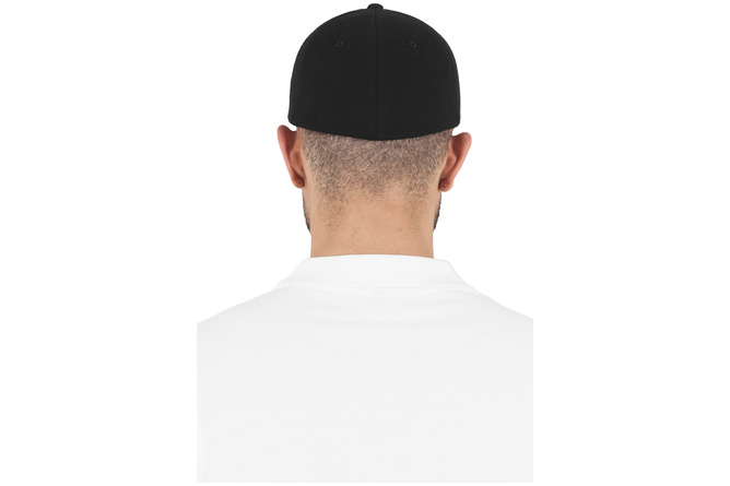 Casquette baseball Double Jersey Flexfit noir