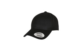 Snapback Cap Premium Curved Visor Flexfit schwarz 