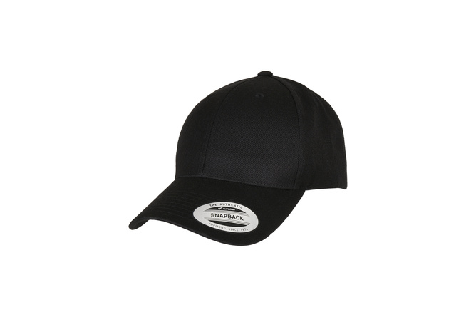 Snapback Cap Premium Curved Visor Flexfit black