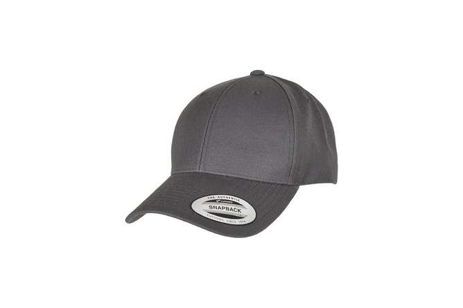 Snapback Cap Premium Curved Visor Flexfit dark grey