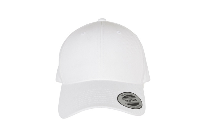 Cappellino snapback Premium Curved Visor Flexfit bianco