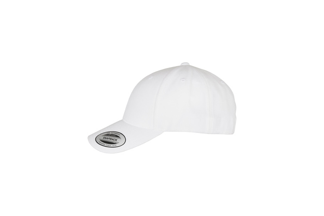 Snapback Cap Premium Curved Visor Flexfit weiß