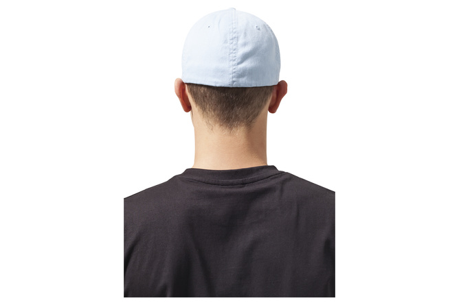 Baseball Cap Dad Hat Garment Washed Cotton Flexfit light blau