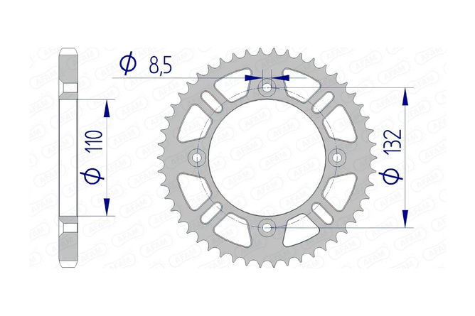 Corona Afam 428 alluminio Z46 SX / TC 85