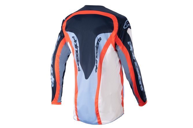 Camiseta MX Alpinestars Fluid Agent Azul Marino/Naranja