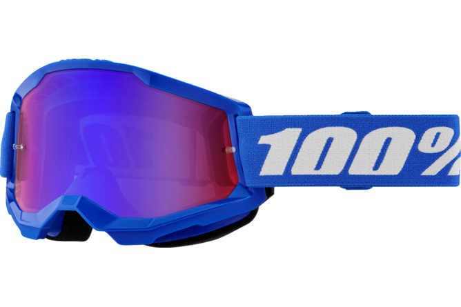 Crossbrille 100% Strata 2 blau rot/ blau verspiegelt