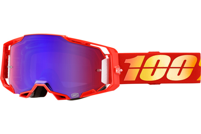 Crossbrille 100% Armega NUKETOWN rot/blau verspiegelt