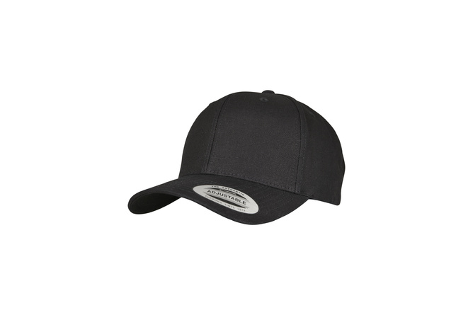 Snapback Cap 6-Panel Curved Metal Snap Flexfit black | MAXISCOOT