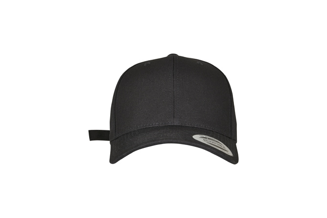 Snapback Cap 6-Panel Curved Metal Snap Flexfit black | MAXISCOOT