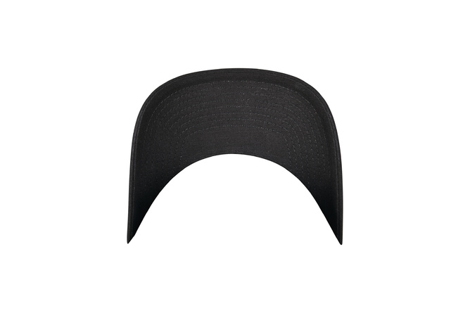 Snapback Cap 6-Panel Curved Metal Snap Flexfit schwarz