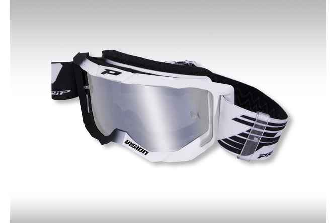 Gafas Motocross ProGrip 3300 Miroir Blanco / Negro