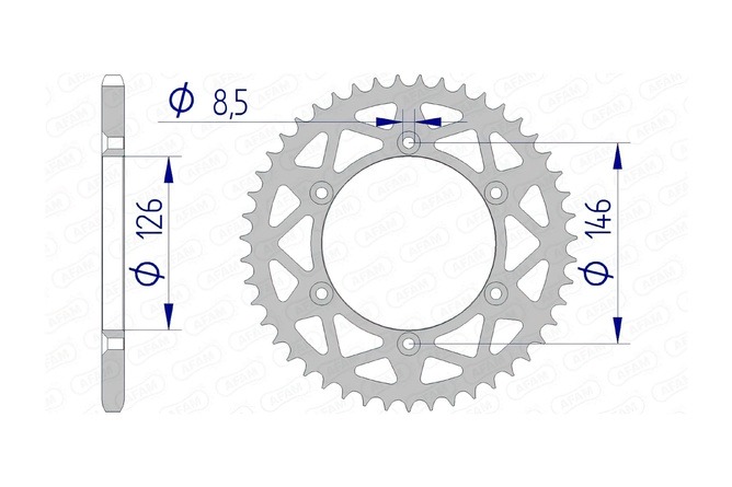 Corona Afam alluminio autopulente Z47 Suzuki RM-Z 250 / 450