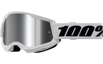 Crossbrille 100% Strata 2 weiß silber verspiegelt