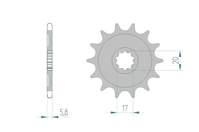 Front Sprocket self-cleaning Afam 13 teeth KXF 250 2004-2005