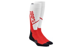 Chaussettes 100% Torque Thick Comfort blanc/rouge