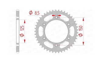 Kettenrad Afam Stahl 45 Zähne KTM / Husqvarna