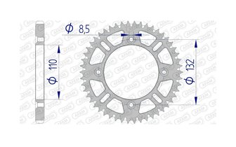 Zahnrad Afam Alu selbstreinigend 428 / 49 Zähne SX / TC 85