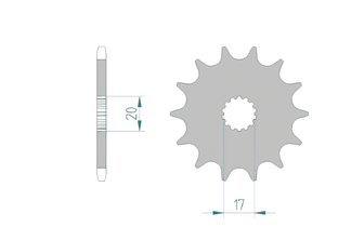 Front Sprocket Afam self-cleaning 12 teeth GasGas / Yamaha