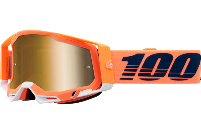 Gafas de Motocross 100% Racecraft 2 CORAL Lente Espejo Dorado