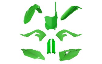 Kit plastique complet Kawasaki KX 250 d&egrave;s 2021 vert Polisport