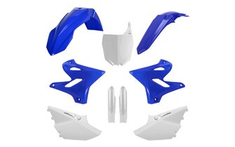Kit plastique complet Yamaha YZ 125 d&egrave;s 2015 bleu / blanc Polisport