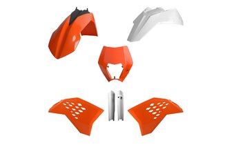 Kit plastique complet KTM EXC 125 2011 orange Polisport