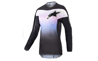 Camiseta MX Alpinestars 4W Stella Fluid Negro/Violeta 
